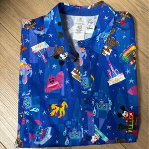 Disney x Joey Ghou Woven Shirt Blue Parks Men's